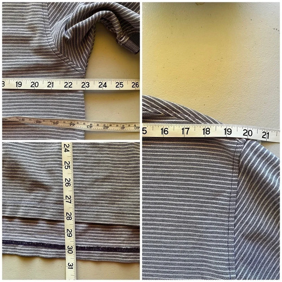 Jos. A. Bank Travelers Collection Purple & White Striped Polo Shirt L – Golf - Picture 4 of 10